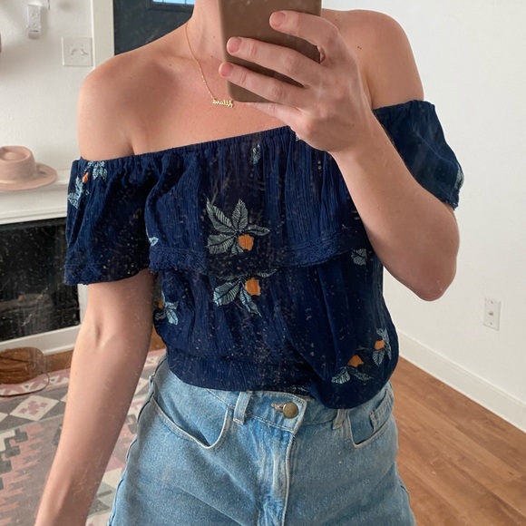 Mossimo Floral Off The Shoulder Top - Picture 12 of 12